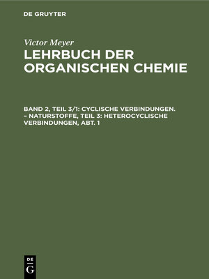 cover image of Cyclische Verbindungen. – Naturstoffe, Teil 3